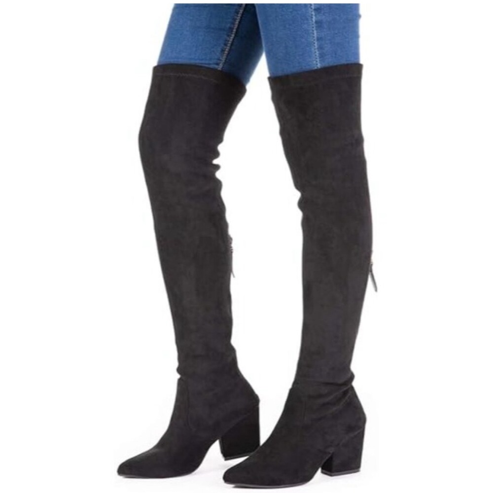 🔥Sleek NWT Over the Knee Faux Suede Boots with Block Heel size 8 1/2